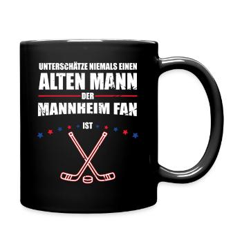Vieil Homme - Fan de hockey sur glace de Mannheim | Rétro - Mug uni - noir - Droite