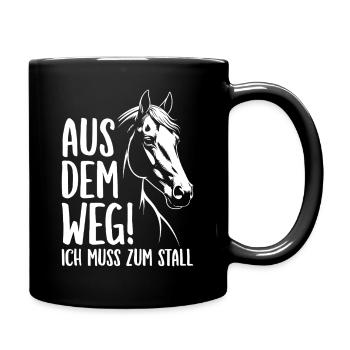 Rider Rider Écartez-vous, je dois aller à l’écurie - Mug uni - noir - Droite