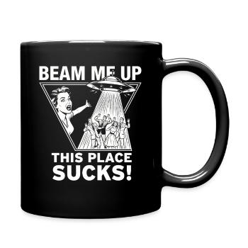 Téléportez-moi – cet endroit est nul ! - Mug uni - noir - Droite