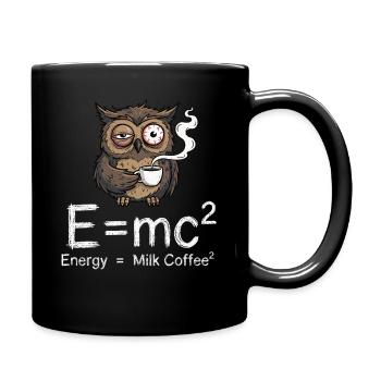 E=mc²: Die wahre Kaffee-Formel - Tasse einfarbig - Schwarz - Rechts