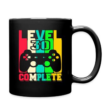 Level 30 complete - Gamer's Birthday - Full Colour Mug - black - Right