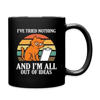 Rien essayé d’idées Rétro Cat Meme - Mug uni - noir - Droite