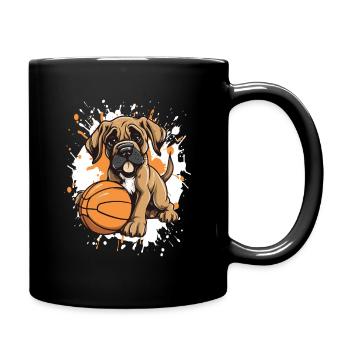 Puppy Dunk im Basketballbild - Tasse einfarbig - Schwarz - Rechts