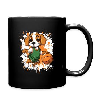 Basketball Dog Spritz Splash - Full Colour Mug - black - Right