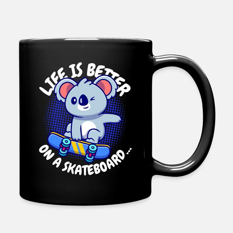 Koala Skateboard Joie de vivre - Mug uni - noir