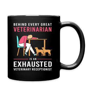 Receptionist Medicine Receptionist - Full Colour Mug - black - Right