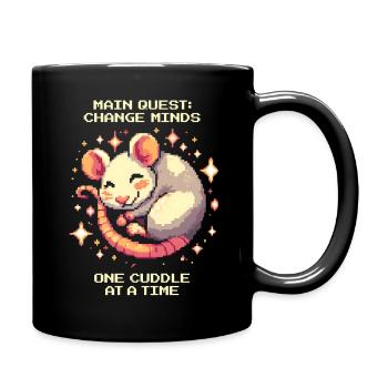 Hauptquest: Vorurteile abbauen | Haustier Ratte - Tasse einfarbig - Schwarz - Rechts