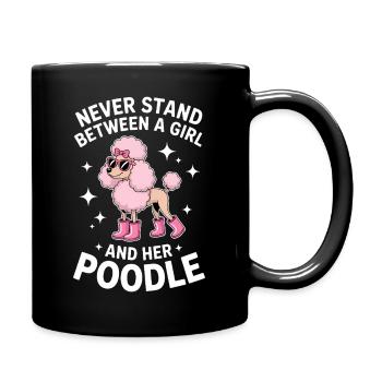 Don amusant de caniche Expressions de caniche - Mug uni - noir - Droite