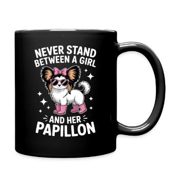 Papillon Sayings Girl Funny Papillon Gift - Full Colour Mug - black - Right