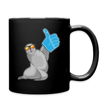 Scellez le pouce en l’air - Mug uni - noir - Droite