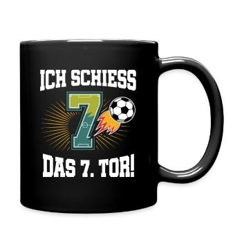 Je marque le 7e but drôle, le football drôle du 7e anniversaire - Mug uni - noir - Droite