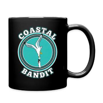 Küstenbandit Möwe Stiehlt Eis - Tasse einfarbig - Schwarz - Rechts
