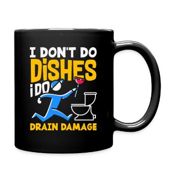 Toilettenverstopfungsmeister Lustiges - Tasse einfarbig - Schwarz - Rechts