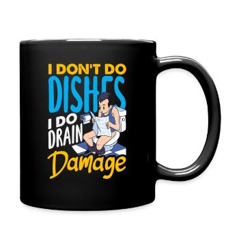 Toilettenverstopfungsmeister Lustiges - Tasse einfarbig - Schwarz - Rechts