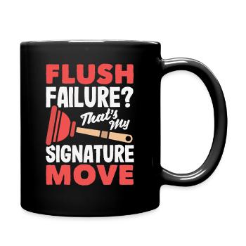 Toilettenverstopfungsmeister Lustiges - Tasse einfarbig - Schwarz - Rechts