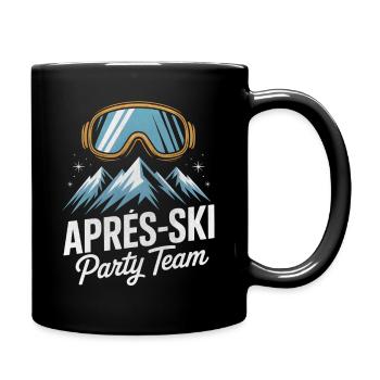Après Ski Mountains Party Team Ski Goggles - Full Colour Mug - black - Right