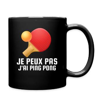 Ich kann nicht, ich habe ein Tischtennisgeschenk - Tasse einfarbig - Schwarz - Rechts