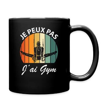 Ich kann nicht im Fitnessstudio - Tasse einfarbig - Schwarz - Rechts