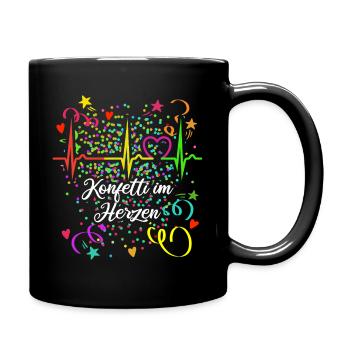 Confetti in the Heart - Carnival in the Blood - Cologne - Full Colour Mug - black - Right