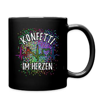 Confetti in the Heart - Carnival in the Blood - Cologne - Full Colour Mug - black - Right
