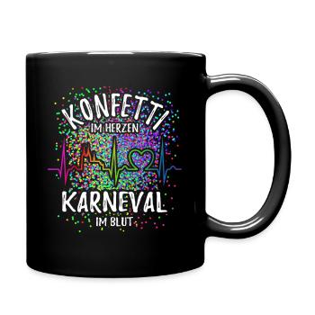 Confetti in the Heart - Carnival in the Blood - Cologne - Full Colour Mug - black - Right