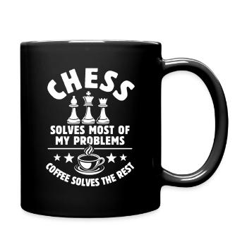 Les échecs résolvent la plupart de mes problèmes - Cadeau de café - Mug uni - noir - Droite