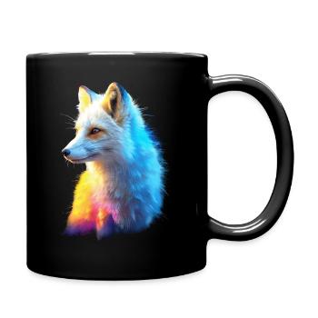 Polarfuchs Schneefuchs Eisfuchs Süßer Weißer Fuchs - Tasse einfarbig - Schwarz - Rechts