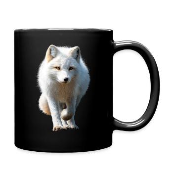 Polarfuchs Schneefuchs Eisfuchs Süßer Weißer Fuchs - Tasse einfarbig - Schwarz - Rechts
