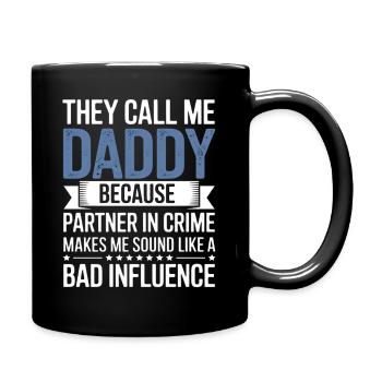 Daddy Partner in Crime Tee - Tasse einfarbig - Schwarz - Rechts