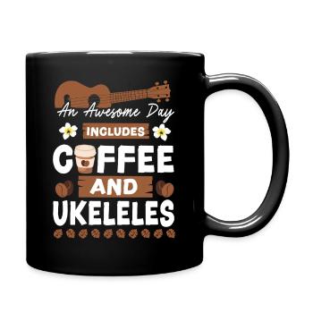 Hawaiian Ukulele Uke An Awesome - Tasse einfarbig - Schwarz - Rechts