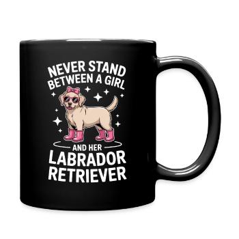 Labrador Dictons, fille drôle cadeau de Labrador - Mug uni - noir - Droite