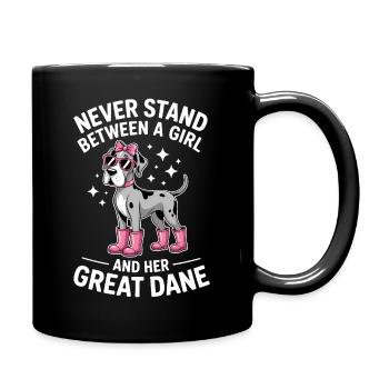 Deutsche Dogge Sprüche Deutsche Dogge Geschenk für - Tasse einfarbig - Schwarz - Rechts
