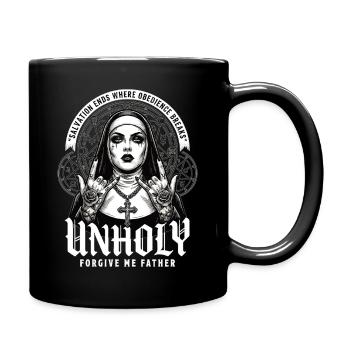 Unholy Nun – Salvation Ends - Full Colour Mug - black - Right