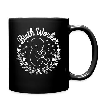 Obstetrician Baby Emblem - Full Colour Mug - black - Right