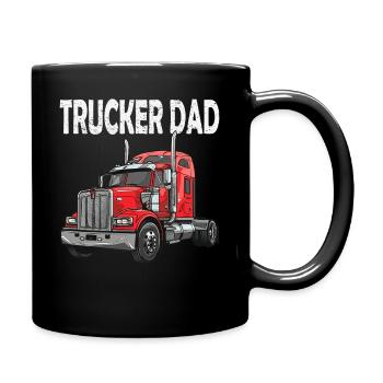 Truck Dad Trucker Design - Mug uni - noir - Droite