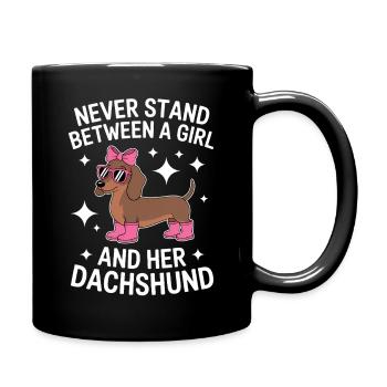 Dictons de teckel Fille Cadeau drôle de teckel - Mug uni - noir - Droite