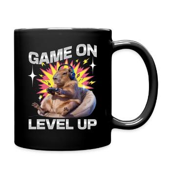 Joueur Drôle de Capybara - Mug uni - noir - Droite
