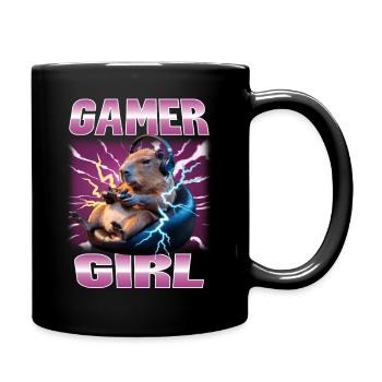 Funny Gaming Gamer Capybara - Full Colour Mug - black - Right