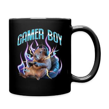 Joueur Drôle de Capybara - Mug uni - noir - Droite