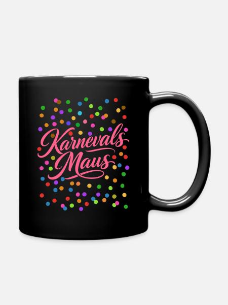 Karnevals Maus Konfetti Kostüm - Tasse einfarbig - Schwarz