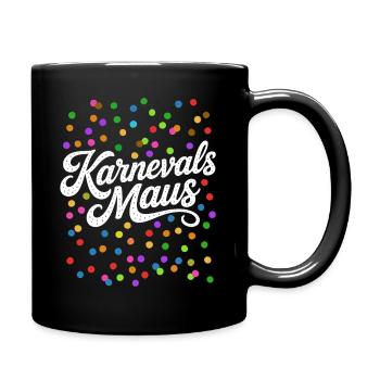 Karnevals Maus Konfetti Kostüm - Tasse einfarbig - Schwarz - Rechts