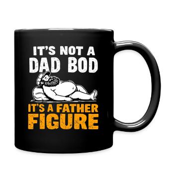 Vaterfigur Dad Bod Witz - Tasse einfarbig - Schwarz - Rechts