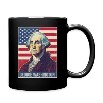 George Washington - Full Colour Mug - black - Right