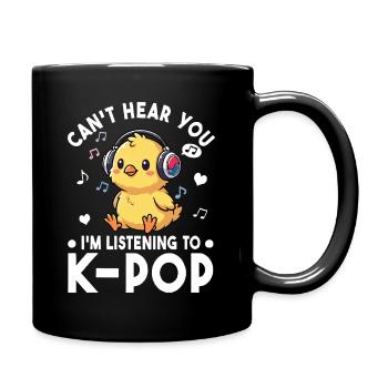 K-Pop Küken – Süßes Musik Fan Statement - Tasse einfarbig - Schwarz - Rechts