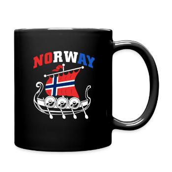 Norweger Oslo Skandinavien Norwegen - Tasse einfarbig - Schwarz - Rechts