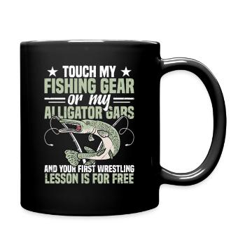 Alligator Gar Fischerrute Köder Alligator Gar - Tasse einfarbig - Schwarz - Rechts