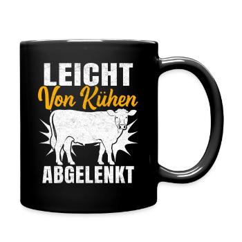 Leicht Von Kühen Abgelenkt - Tasse einfarbig - Schwarz - Rechts