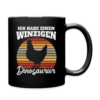 Winziger Dinosaurier Spruch - Tasse einfarbig - Schwarz - Rechts