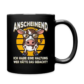 Attitude de vache avec style - Mug uni - noir - Droite