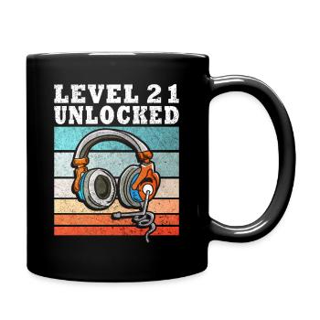 Level 21 Unlocked Headphones - Full Colour Mug - black - Right